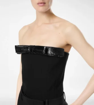 Strapless Top with Bow Detail Strapless Top with Bow Detail