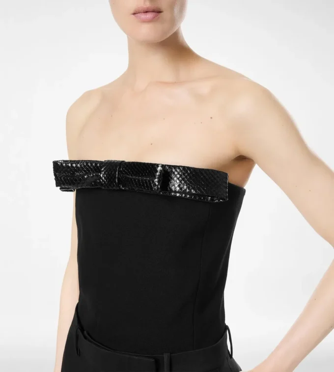 Strapless Top with Bow Detail Strapless Top with Bow Detail