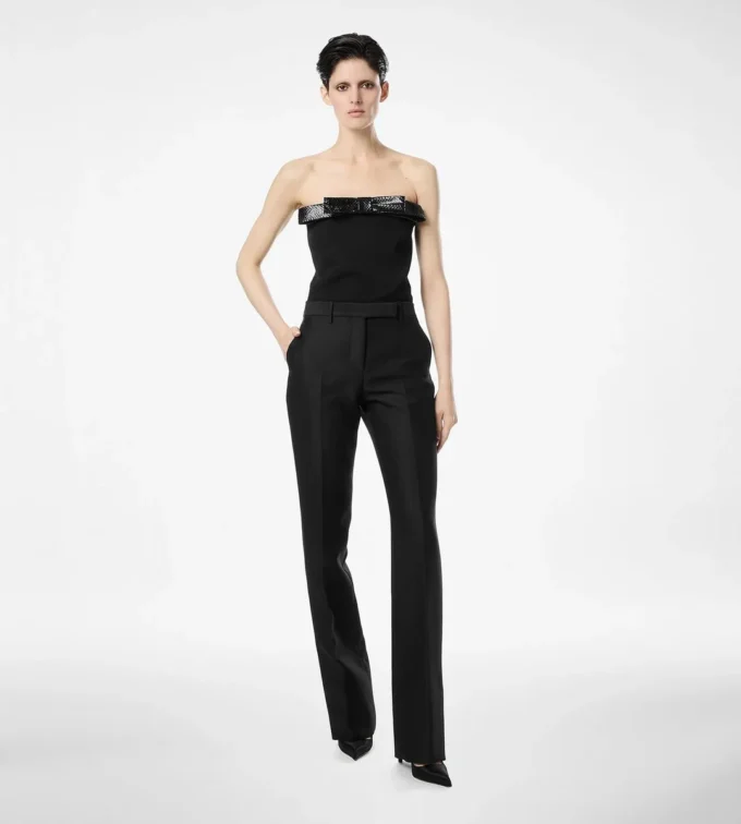Strapless Top with Bow Detail Strapless Top with Bow Detail