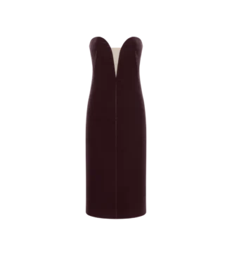 Strapless Velvet Cocktail Dress