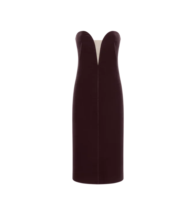 Strapless Velvet Cocktail Dress Strapless Velvet Cocktail Dress