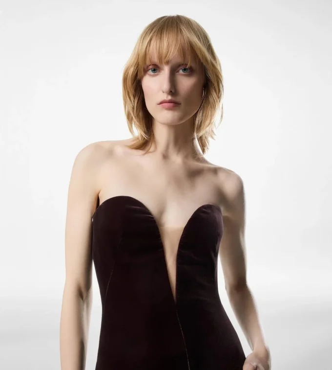 Strapless Velvet Cocktail Dress Strapless Velvet Cocktail Dress