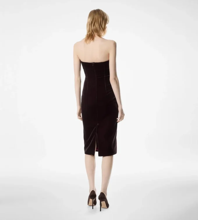 Strapless Velvet Cocktail Dress Strapless Velvet Cocktail Dress