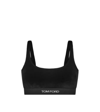 Stretch Lustrous Velour Signature Bralette