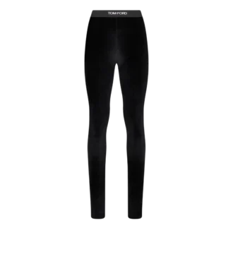 Stretch Lustrous Velour Signature Leggings