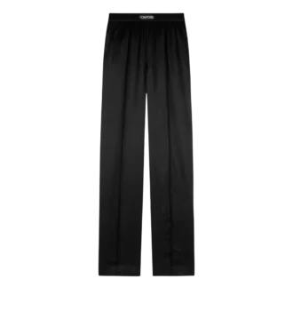 Stretch Silk Satin Pj Pants
