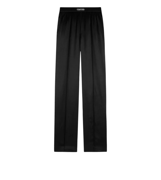 Stretch Silk Satin Pj Pants