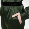 Stretch Silk Satin Pj Pants