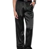 Stretch Silk Satin Pj Pants