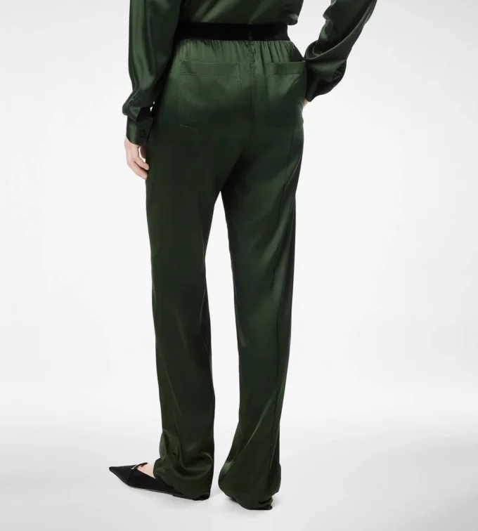 Stretch Silk Satin Pj Pants