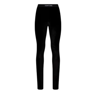 Stretch Velvet Signature Leggings
