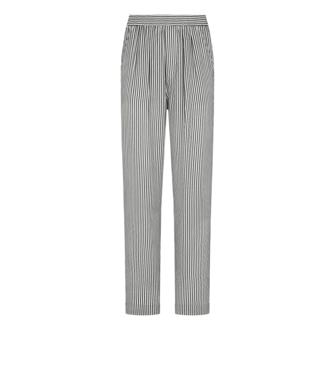 Striped Silk Pj Pants with Piping Striped Silk Pj Pants with Piping