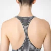 Striped Tank Top with Tonal Tf Embroidered Logo