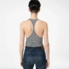 Striped Tank Top with Tonal Tf Embroidered Logo