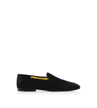 Striped Velvet Steven Slipper