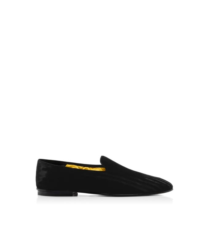 Striped Velvet Steven Slipper