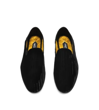 Striped Velvet Steven Slipper
