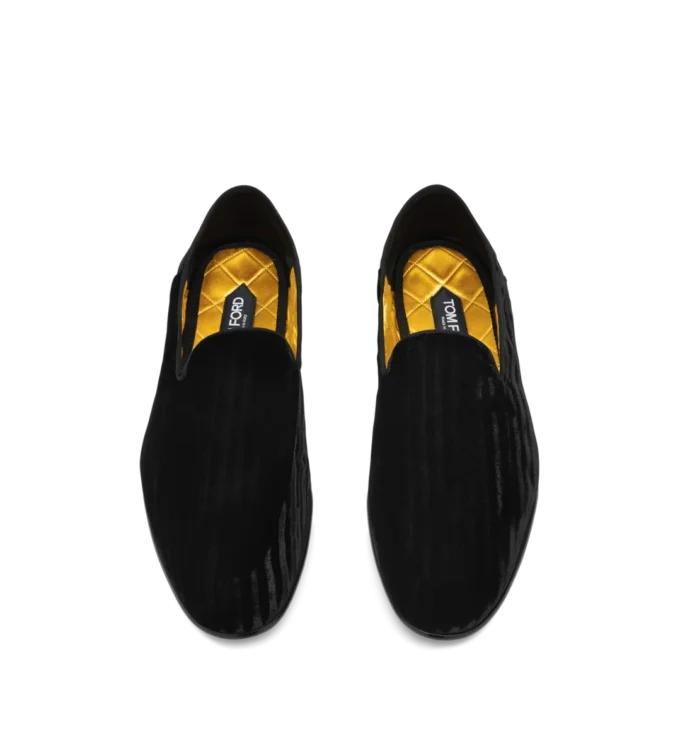 Striped Velvet Steven Slipper