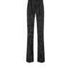 Striped Wool Cotton Barathea Relaxed Pleated Straight Pants Striped Wool Cotton Barathea Relaxed Pleated Straight Pants