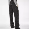 Striped Wool Cotton Barathea Relaxed Pleated Straight Pants Striped Wool Cotton Barathea Relaxed Pleated Straight Pants