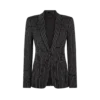 Striped Wool Cotton Barathea Single Breasted Jacket Striped Wool Cotton Barathea Single Breasted Jacket