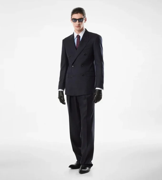 Subtle Pinstripe Double Pleat Pant Subtle Pinstripe Double Pleat Pant
