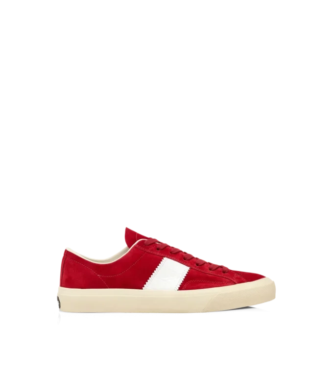 Suede and Printed Alligator Cambridge Sneaker