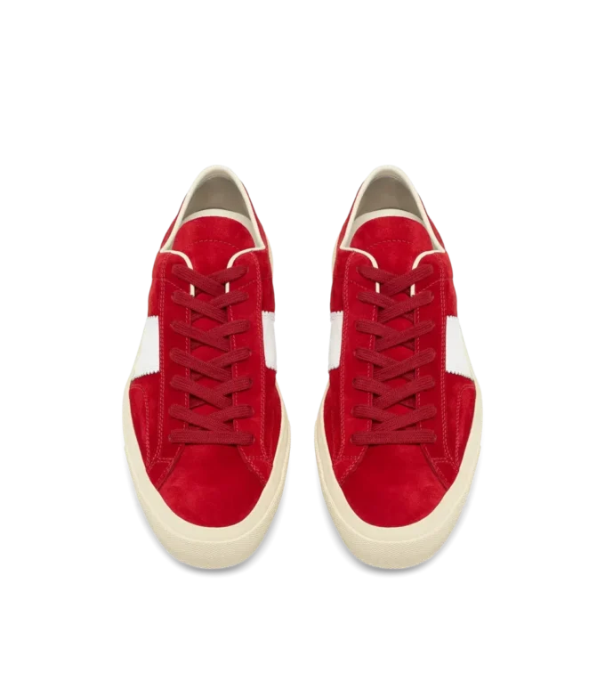 Suede and Printed Alligator Cambridge Sneaker