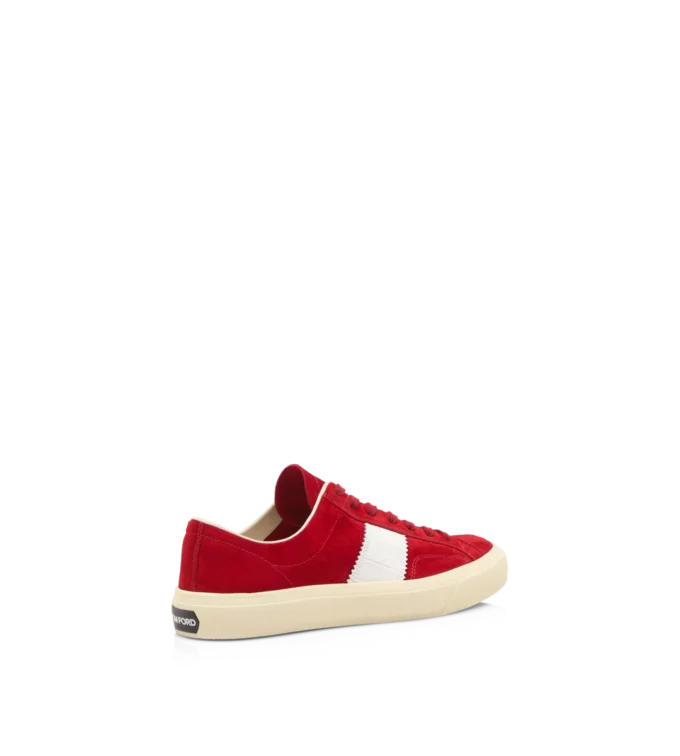 Suede and Printed Alligator Cambridge Sneaker