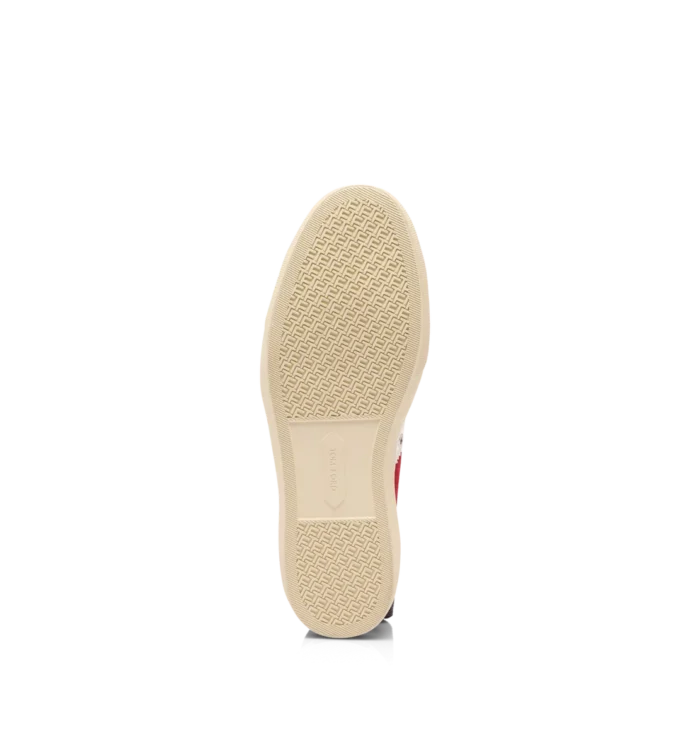 Suede and Printed Alligator Cambridge Sneaker