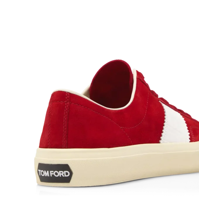 Suede and Printed Alligator Cambridge Sneaker