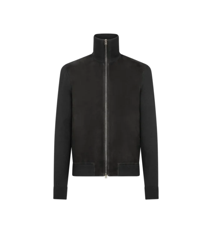 Suede Front Merino Full Zip