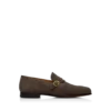 Suede Gigi Twisted Band Buckle Loafer Suede Gigi Twisted Band Buckle Loafer