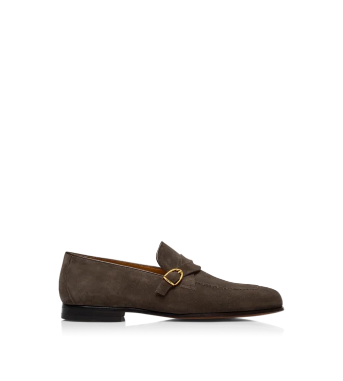 Suede Gigi Twisted Band Buckle Loafer Suede Gigi Twisted Band Buckle Loafer