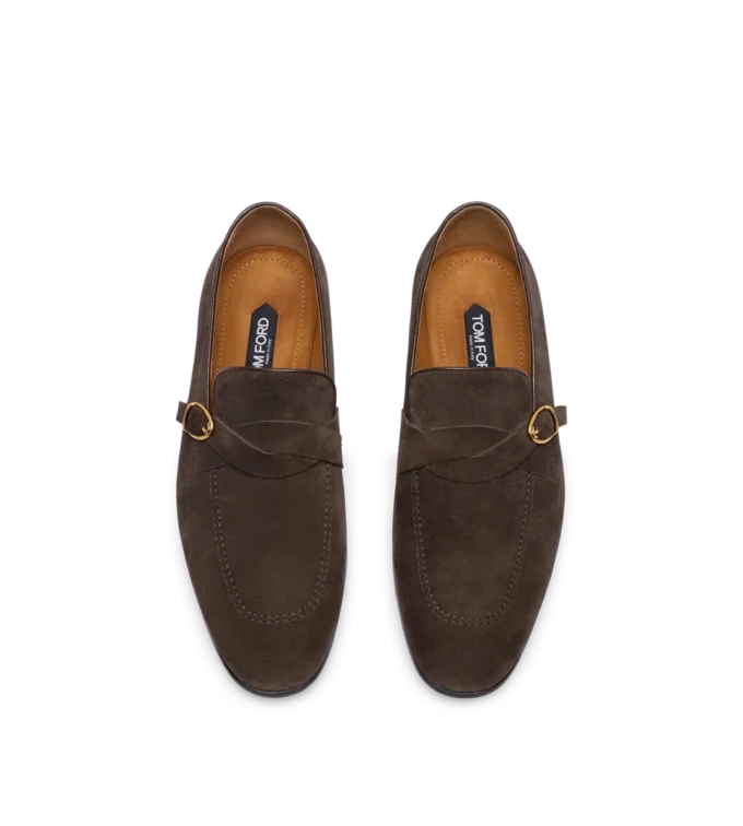 Suede Gigi Twisted Band Buckle Loafer Suede Gigi Twisted Band Buckle Loafer