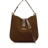 Suede Leather and Smooth Leather Tara Large Crossbody