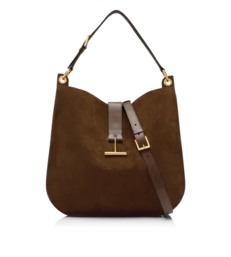 Suede Leather and Smooth Leather Tara Large Crossbody