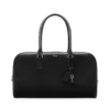 Supple Grain Leather Double Zip Bowling Bag Supple Grain Leather Double Zip Bowling Bag