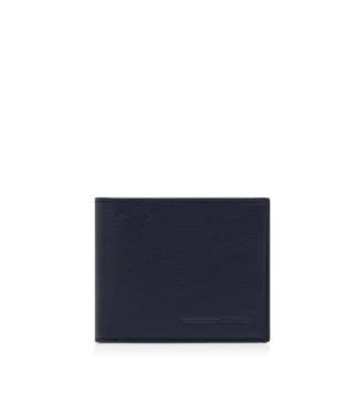 Supple Grain Leather Elongated T Line Classic Bifold Wallet