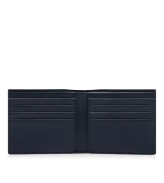 Supple Grain Leather Elongated T Line Classic Bifold Wallet