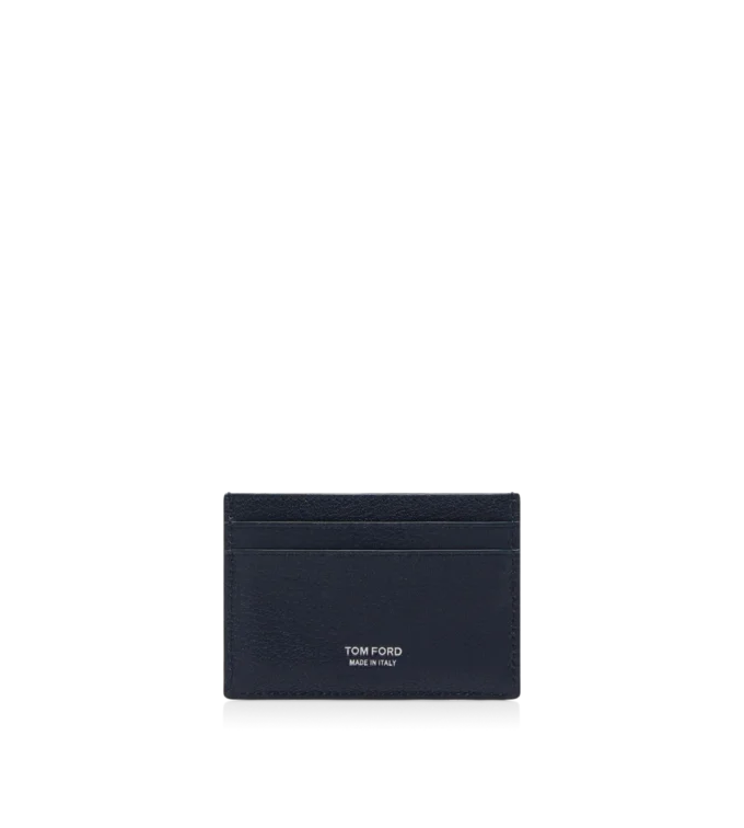 Supple Grain Leather Elongated T Line Classic Card Holder