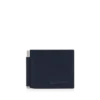 Supple Grain Leather Elongated T Line Money Clip Wallet
