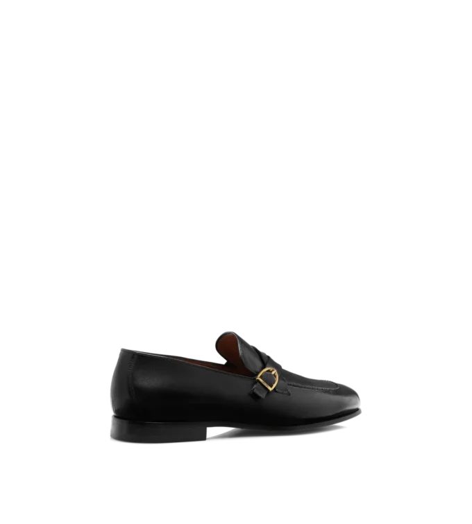 Supple Grain Leather Gigi Twisted Band Buckle Loafer Supple Grain Leather Gigi Twisted Band Buckle Loafer