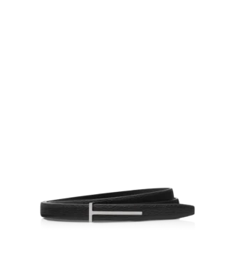 Supple Grain Leather Slim T Belt