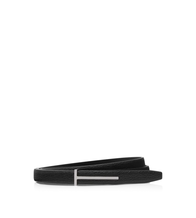 Supple Grain Leather Slim T Belt Supple Grain Leather Slim T Belt