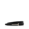Supple Grain Leather Slim T Belt