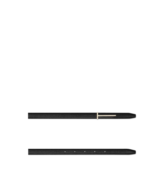 Supple Grain Leather Slim T Belt