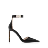 Supple Grain Leather T Latch Ankle Strap Pump Supple Grain Leather T Latch Ankle Strap Pump