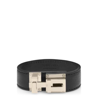 Supple Grain Leather T Latch Bracelet