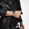 Supple Grain Leather T Latch Bracelet
